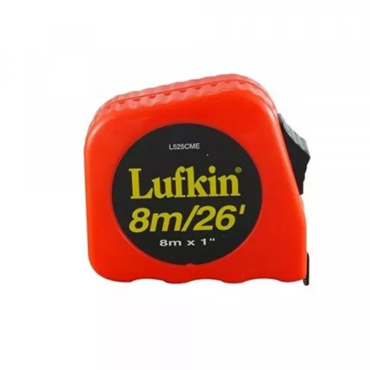 L510CME - Trena curta Fita de aço, série L500, 12,7 mm x 3 m, Graduação mm / polegada, na cor laranja, com trava limite de dobra a 90º 1,20 m - LUFKIN