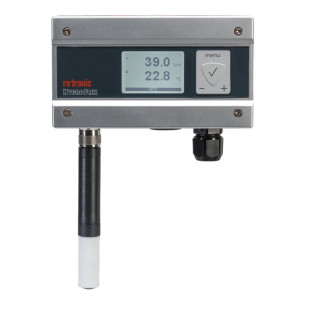 HF520-DB3XX1XX - Transmissor de umidade e temperatura Montagem em duto, Faixa de aplicação -40 a 60 °C / 0 a 100% UR, Saída 4 a 20 mA, 2 fios, sem Display - ROTRONIC